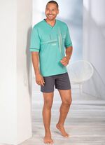 Shorty med placerat tryck och V-ringad 