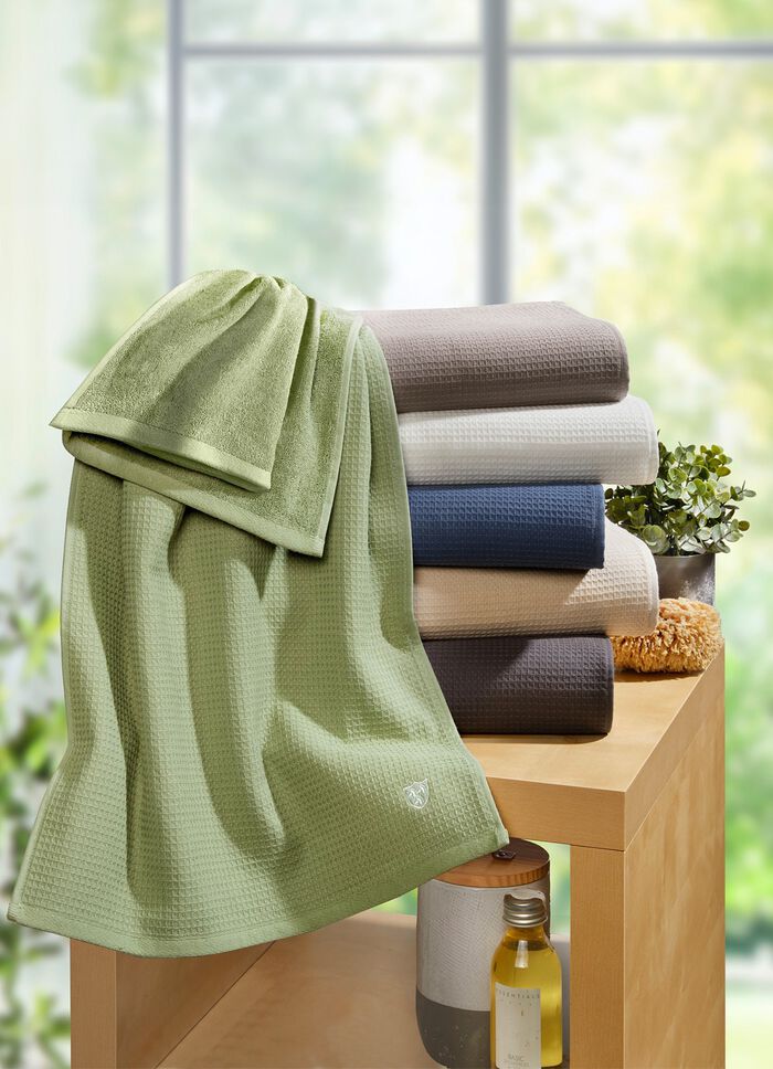 V&aring;ffelpique frott&eacute;serie av bomull 