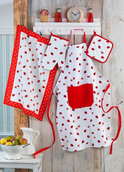 K&ouml;ksserie med nyckelpiga och paddsvamp motiv 