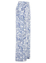 Byxor i moderiktig bredd ECRU-BLAU