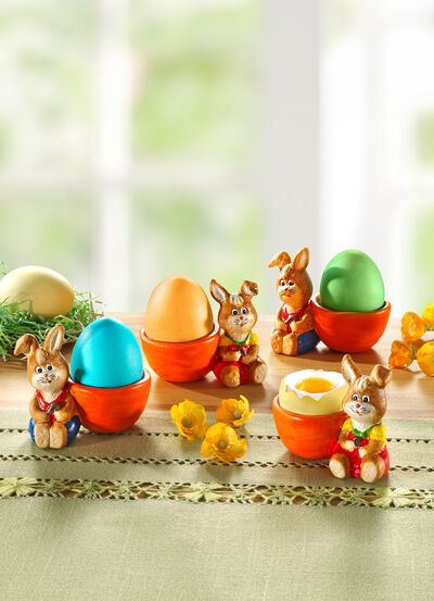 &Auml;ggkoppar av porslin, 4 st 