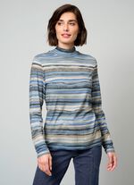 Skjorta med kort dragkedja 