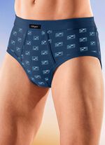 Finribbade kalsonger i sexpack med gylf, m&ouml;nstrade 