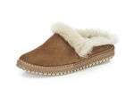 Gemini tofflor gjorda av mjuk, bästa mocka COGNAC-BEIGE