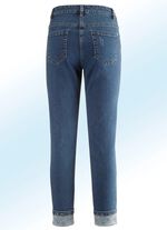 Eleganta jeans i 7/8-l&auml;ngd med vackra strassdetaljer 