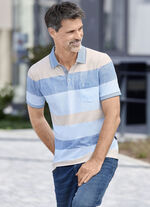 Pikétröja från "Hajo" BEIGE-JEANSBLAU-HELLBLAU
