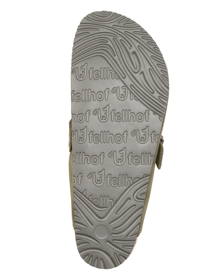 Fodrade herrträskor med lammskinn OLIV