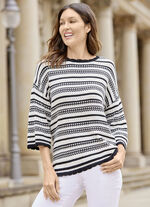 tröja i randig design 