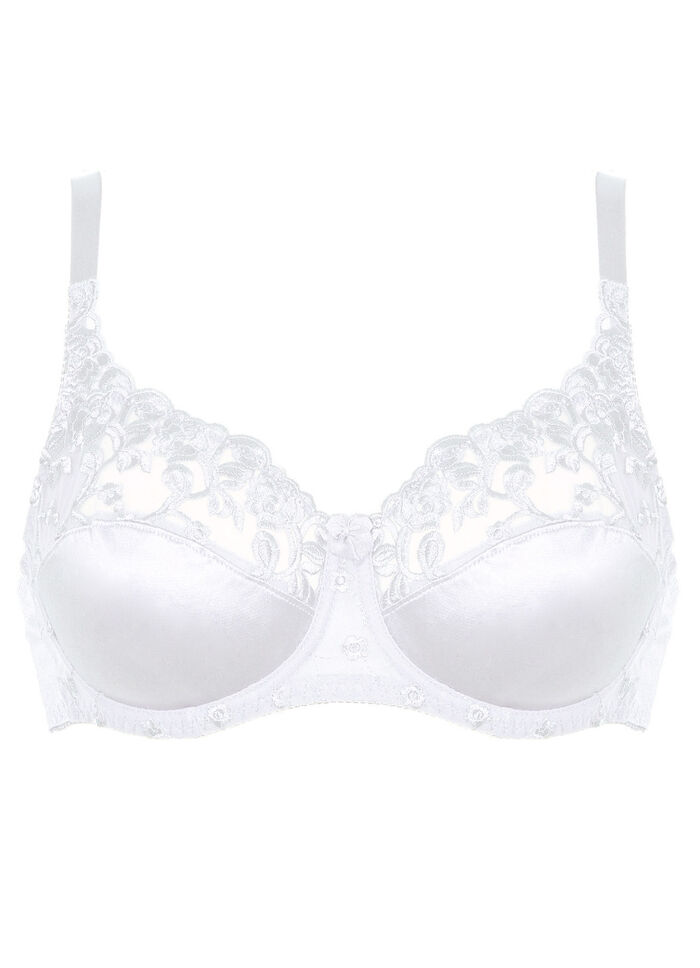 Naturana två-pack bygelbehå med tyllbroderi på framsidan 1X WEISS, 1X SCHWARZ