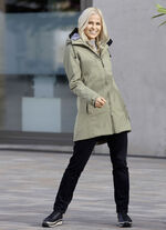 Kort kappa med fast huva