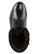 ELENA EDEN st&ouml;vletter med sn&ouml;rning och uppvikbar lammskinnskrage 