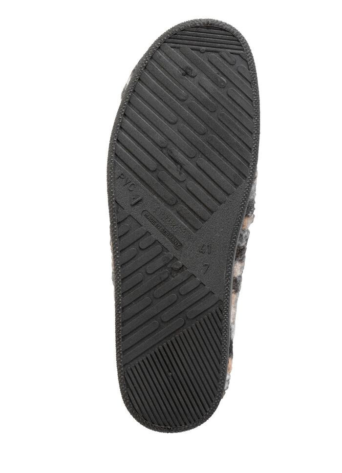 Tofflor av m&ouml;nstrat textilmaterial GR&Aring;-MULTICOLOR