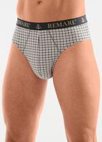 Fempack trosor med rutig design 