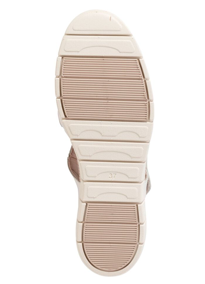 ELENA EDEN, somriga damtofflor, bredd H, med avtagbar fotb&auml;dd ECRUBEIGE