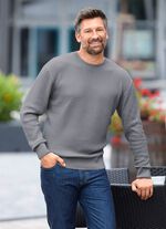 Tr&ouml;ja med rund hals i strukturerad design i 3 f&auml;rger 