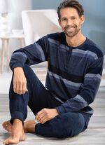 Frott&eacute;pyjamas med knappsl&aring; 