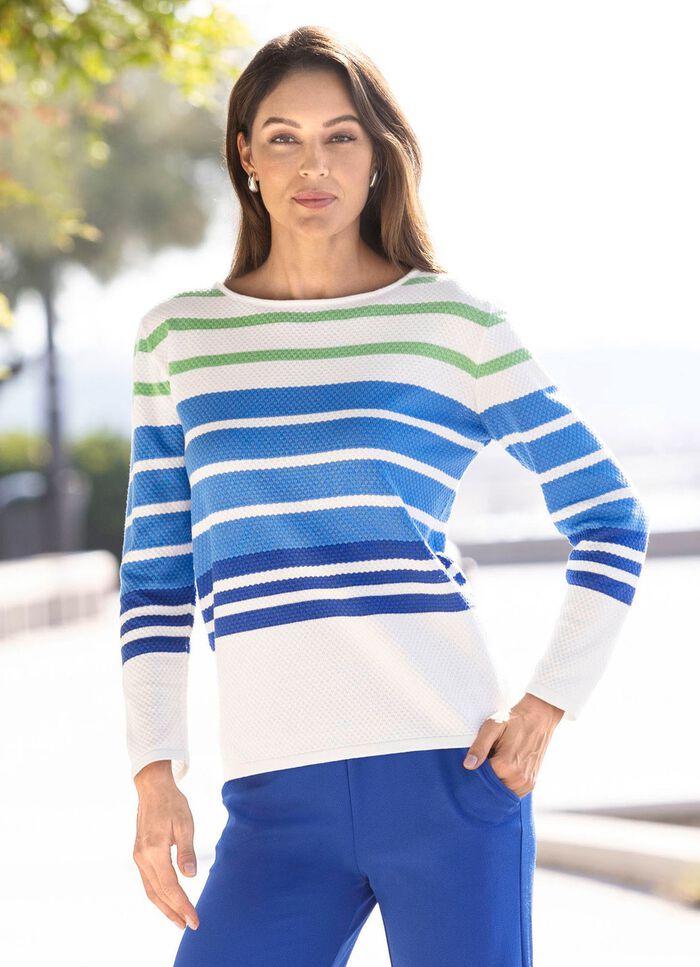 Pullover med ett delikat strukturm&ouml;nster 