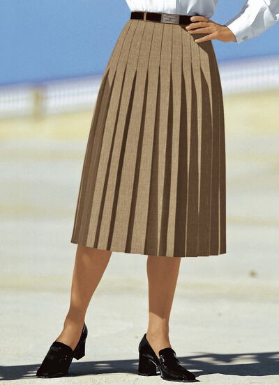 Kjol med figursmickrande allroundveck 