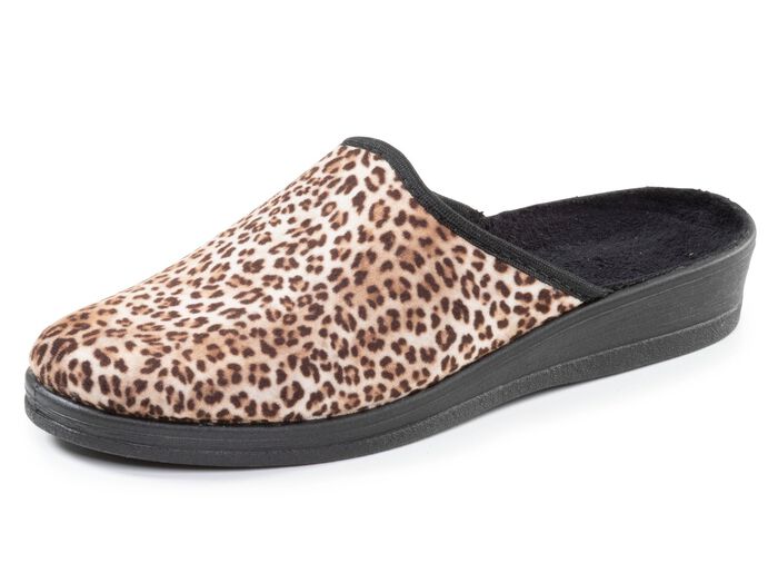 Trendiga damtofflor i leopardm&ouml;nster 