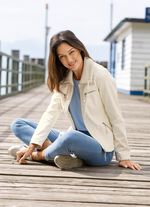 Kort jacka av nappa-imitation 