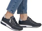 Remonte-sneakers med sn&ouml;rning och skimrande silverf&auml;rgad kontrastkant 