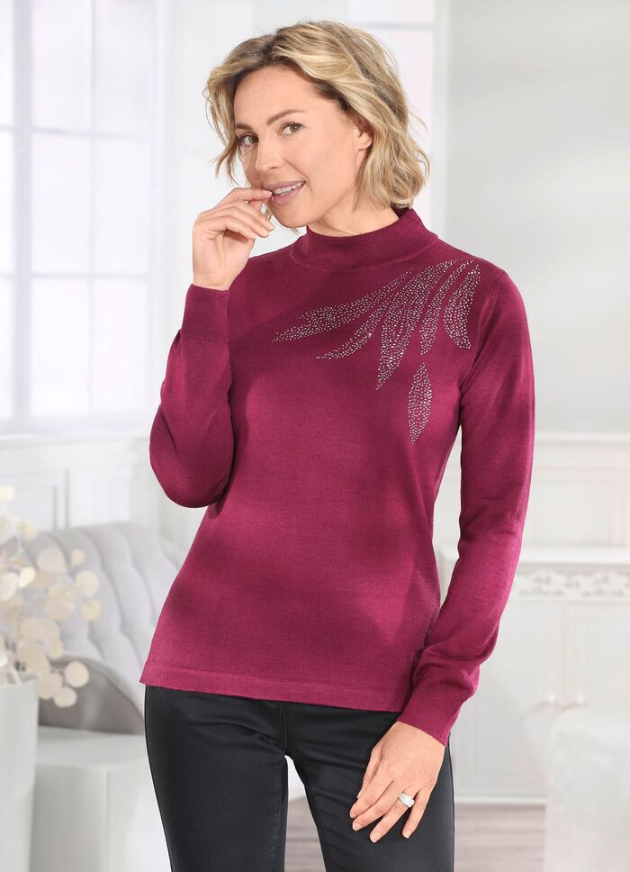 Tr&ouml;ja med tallriksdekoration och med ny ull BORDEAUX