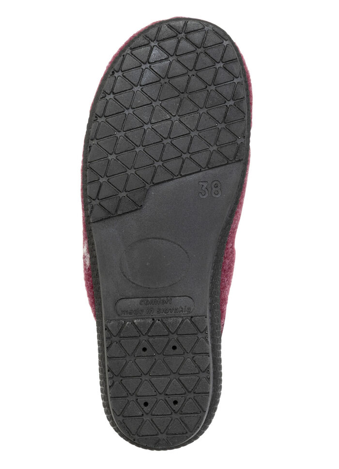 Fodrade damtofflor, med ny ull BORDEAUX