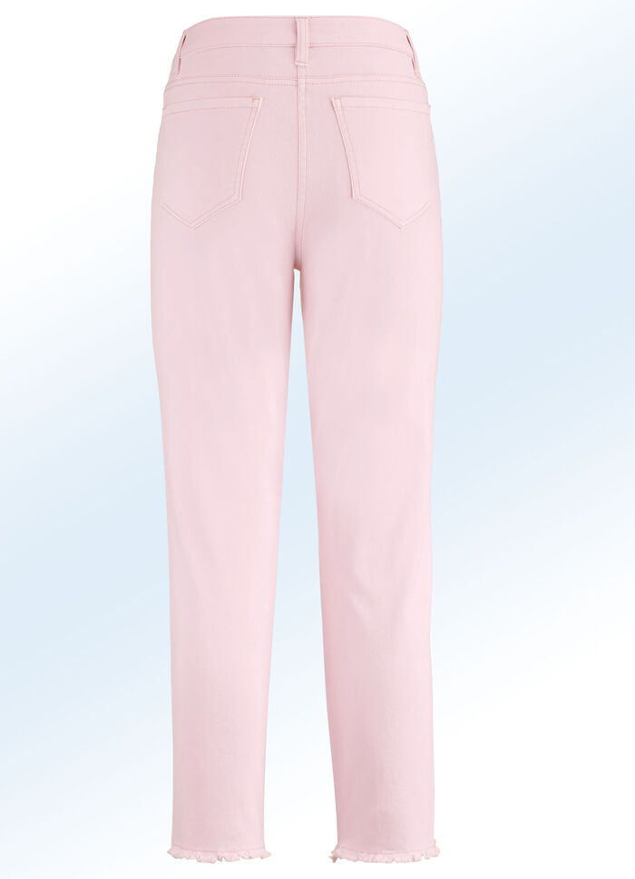 7/8-lång byxa med intressanta fransar ROSÉ