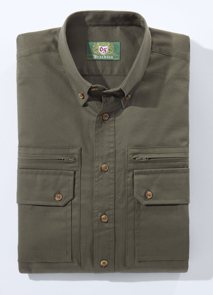 "OS-Trachten" skjorta med button-down krage i 3 färger DUNKELGRÜN