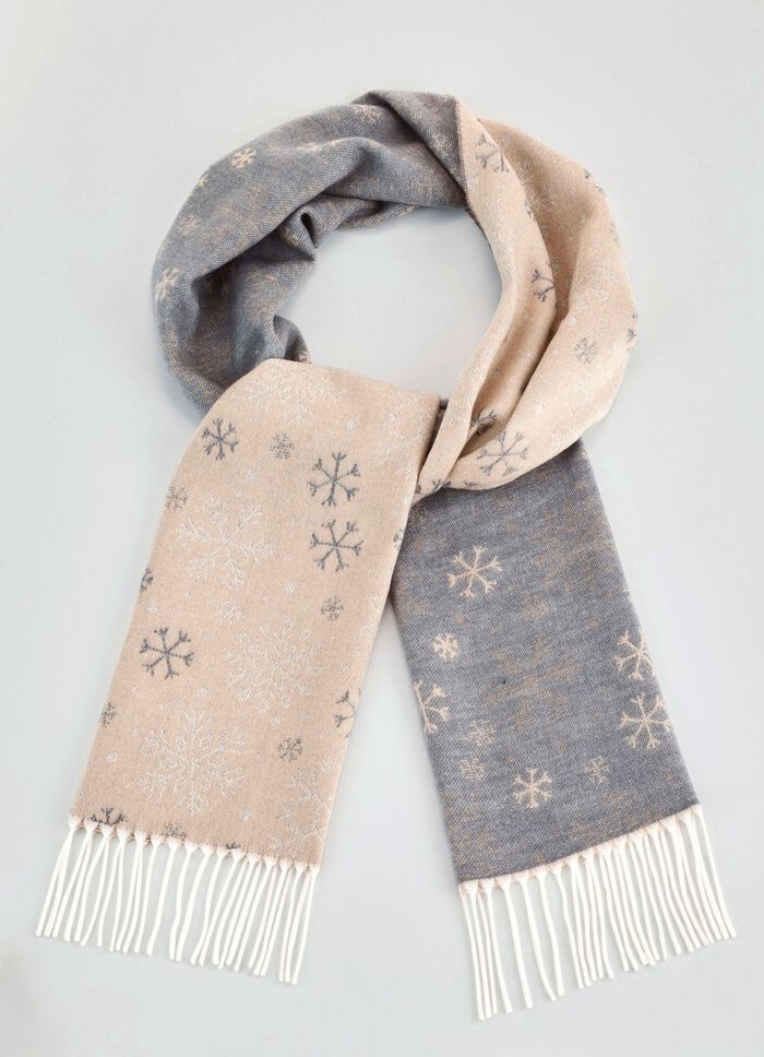 Halsduk med sn&ouml;flingemotiv 