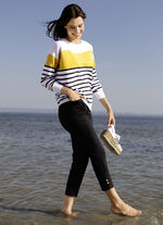 Byxor med dekorativa knappar SVART