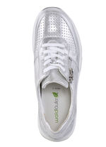 Waldläufer sneakers med snörning av nappaläder SILBER