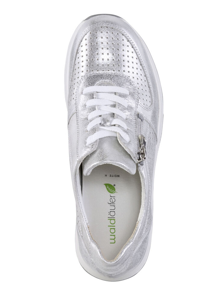 Waldläufer sneakers med snörning av nappaläder SILBER