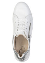 ELENA EDEN, bekväma damsneakers, vidd G, med uttagbar fotbädd VIT-SILVER