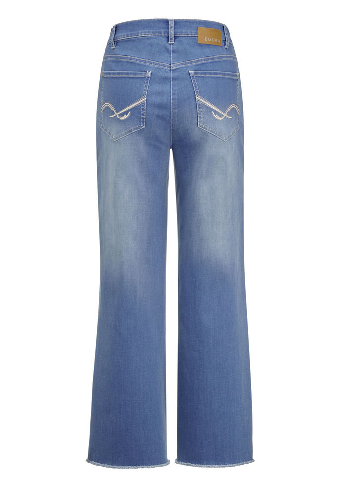 Jeans med trendig benvidd, 