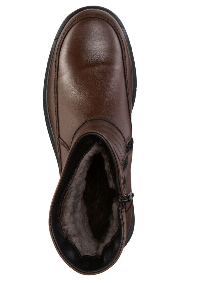 GINO GALANTE, fodrade herrst&ouml;vlar, vinterskor, med lammskinn KASTANJ