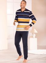 Pyjamas med V-ringning och muddar i kanterna 