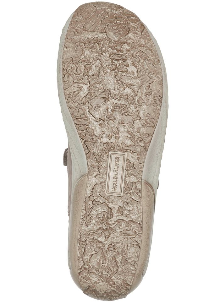 Waldl&auml;ufer, bekv&auml;ma damsandaler, bredd G, med uttagbar fotb&auml;dd TAUPE