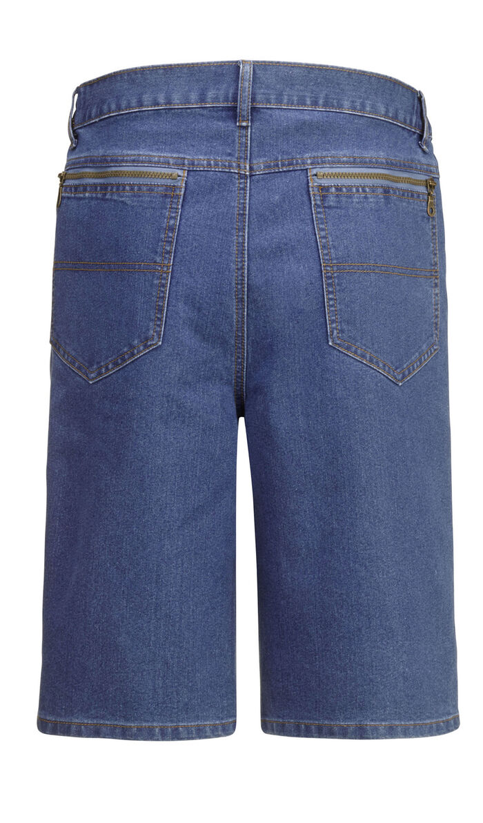 Denim bermudashorts med stretch i midjan i 3 f&auml;rger LJUS JEANS