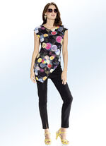 Byxor med trendiga benslitsar SVART