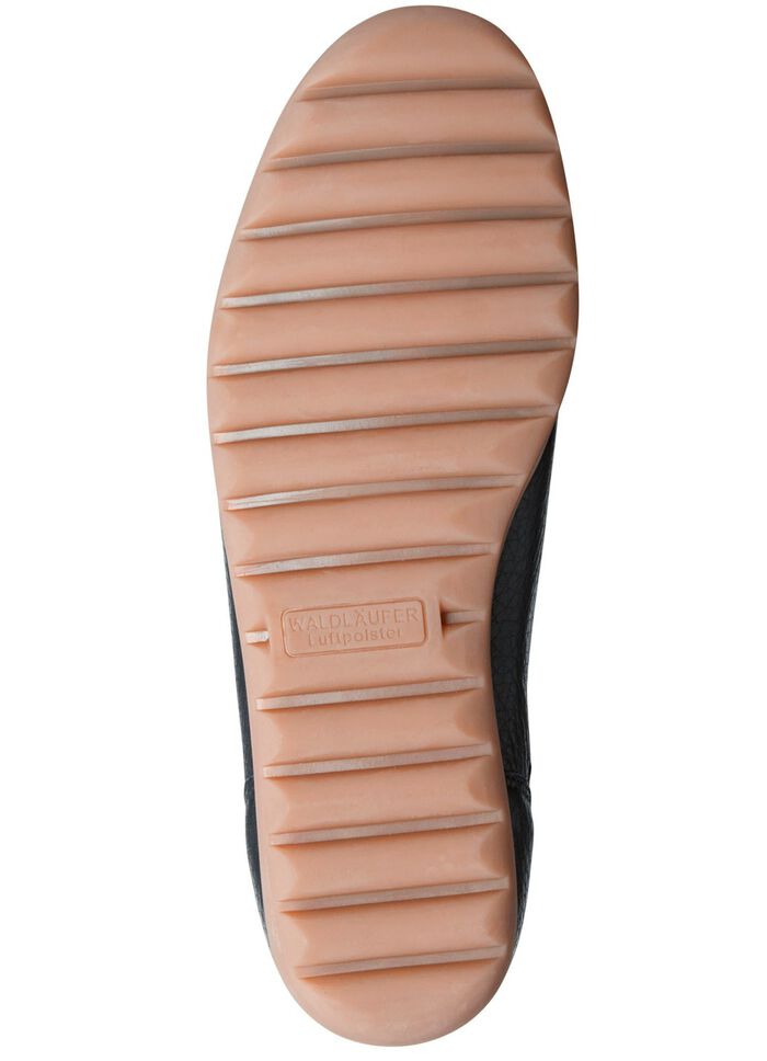 Waldl&auml;ufer tofflor gjorda av finkornigt hjortnappaskinn SVART