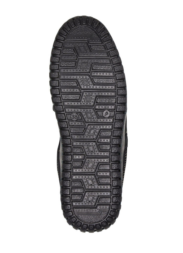 Gemini tofflor gjorda av mjuk, bästa mocka SVART