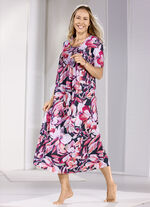 Laurina nattlinne med quilt och veck framtill 