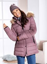 Funktionell l&aring;ng jacka med avtagbar huva 