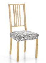 Lättskötta stretchöverdrag i ormliknande look GRÅ