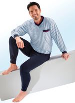 Pyjamas med V-ringning och muddar 