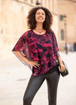 Poncho-tunika med integrerad topp 