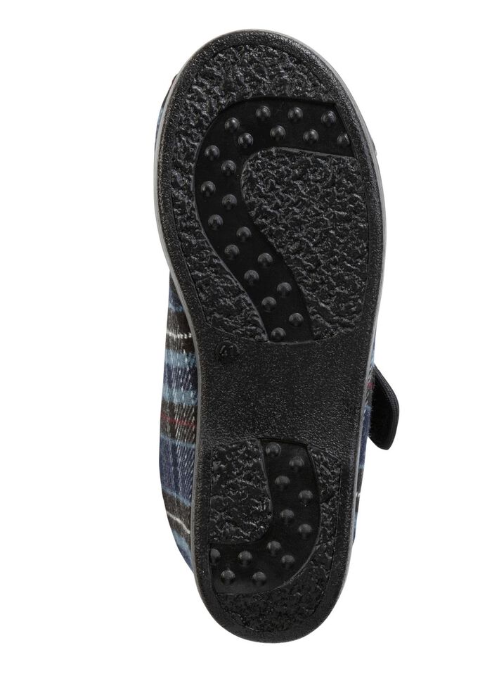 St&ouml;vletter i rutigt textilmaterial BL&Aring;