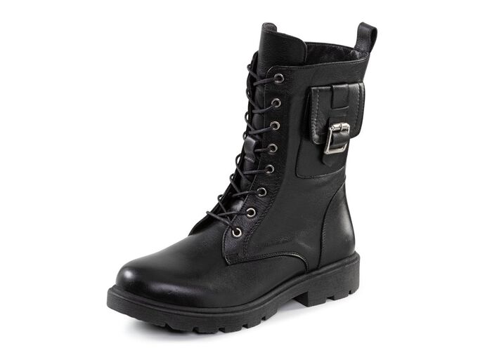 Andrea Conti st&ouml;vletter med fashionabla lappade fickor SVART