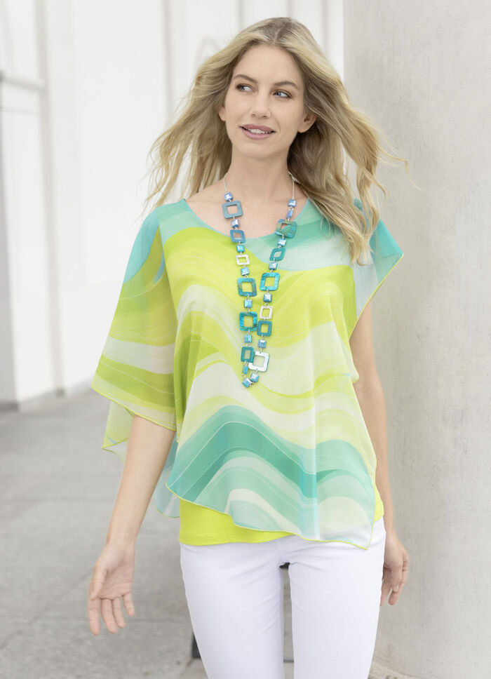 Chiffongponcho-tunika 